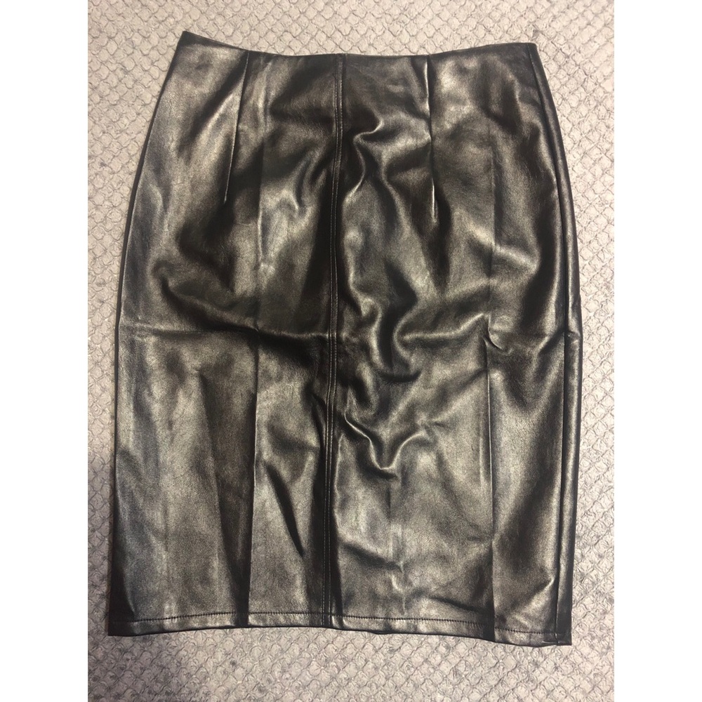 Faux Leather Pencil Skirt